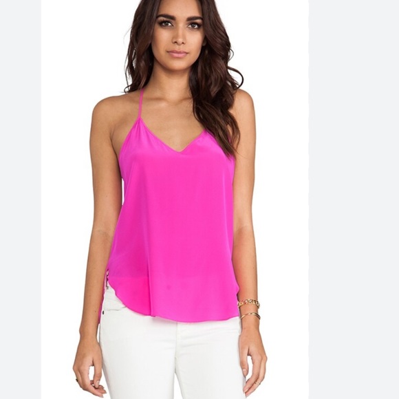 Rory Beca Tops - Rory Beca bright pink silk Cruz tank top cami small